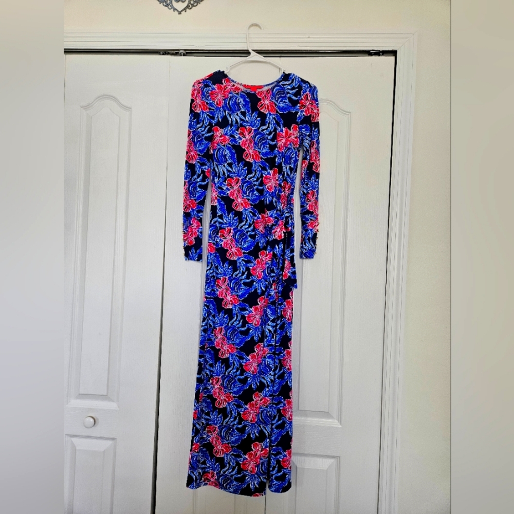 Lilly Pulitzer  Beautiful Women's Bryson Long Sleeve Maxi Dress NWOT XXS